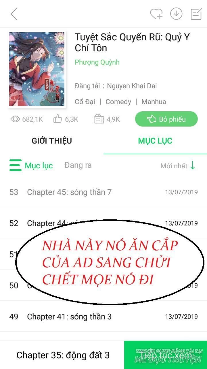 Tuyệt Sắc Quyến Rũ: Quỷ Y Chí Tôn Chapter 49 - 36