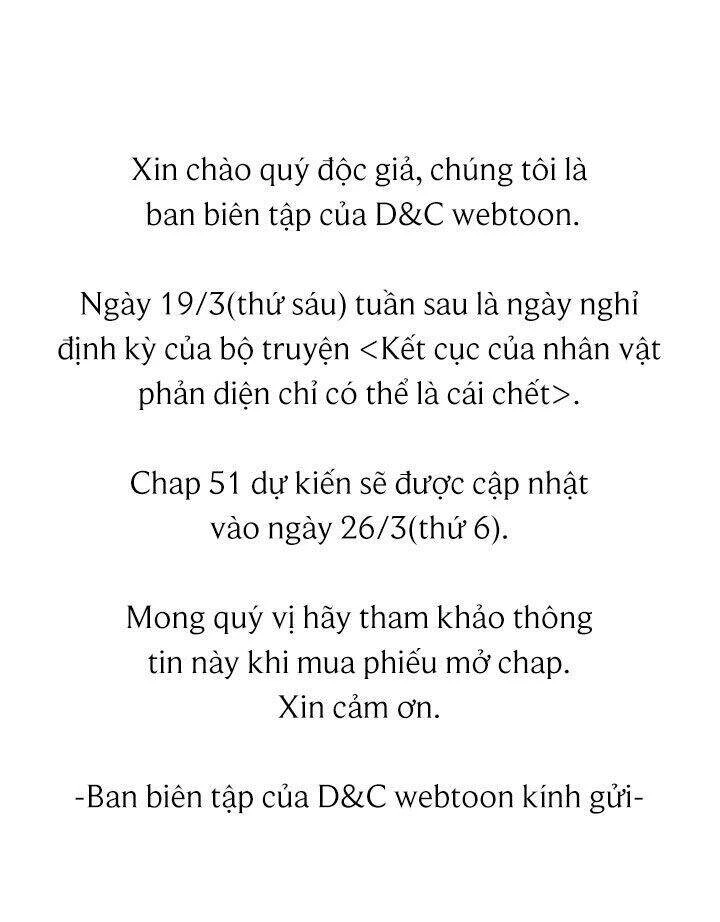 Kết Thúc Của Nhân Vật Phản Diện Chỉ Có Thể Là Cái Chết Chapter 50 - 58