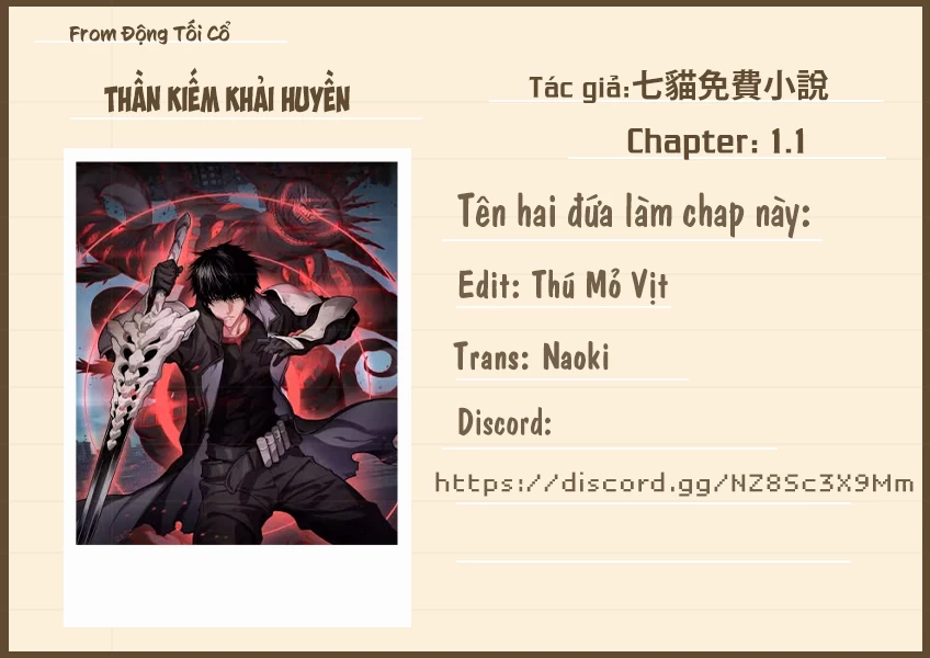 Thần Kiếm Khải Huyền Chapter 1.1 - 2