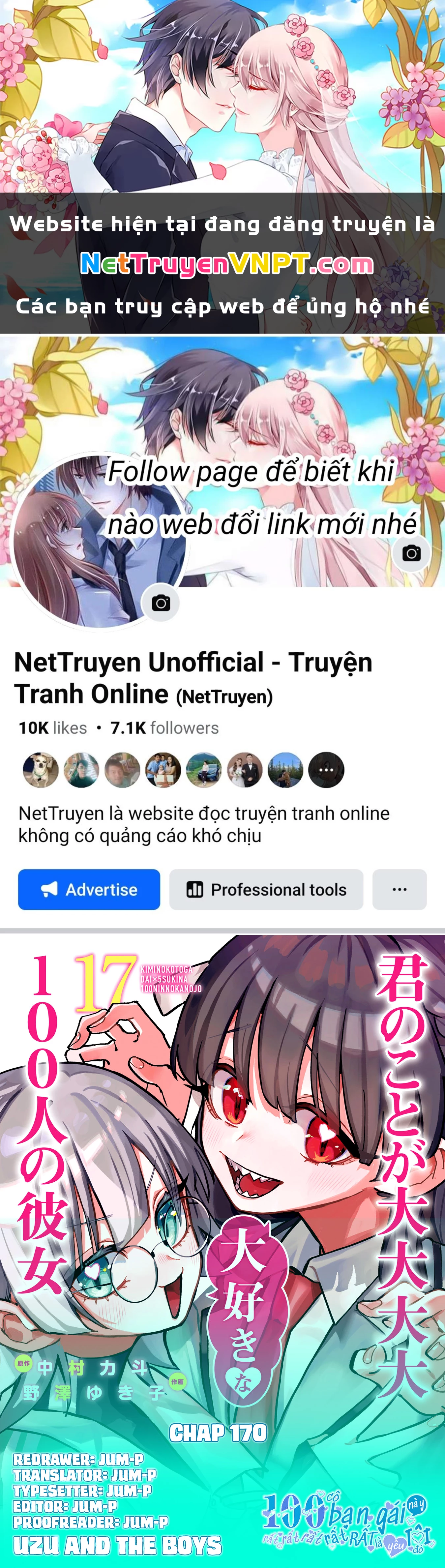 Kimi No Koto Ga Dai Dai Dai Dai Daisuki Na 100-Ri No Kanojo Chapter 170 - 1