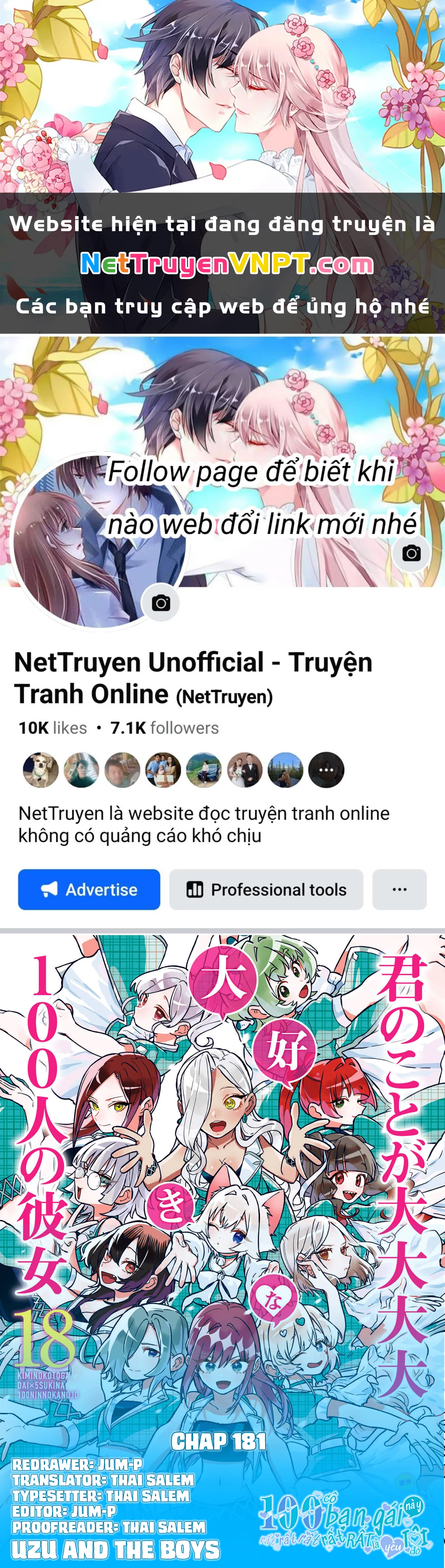 Kimi No Koto Ga Dai Dai Dai Dai Daisuki Na 100-Ri No Kanojo Chapter 181 - 1