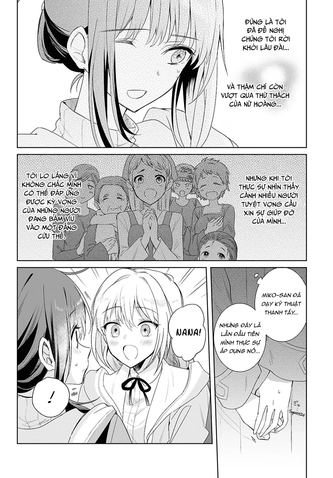 Thánh nữ yếu đuối và công chúa vô dụng~ Hành trình cứu thế giới của thánh nữ bị triệu hồi với ma lực bằng 0~ Chapter  5 - 12