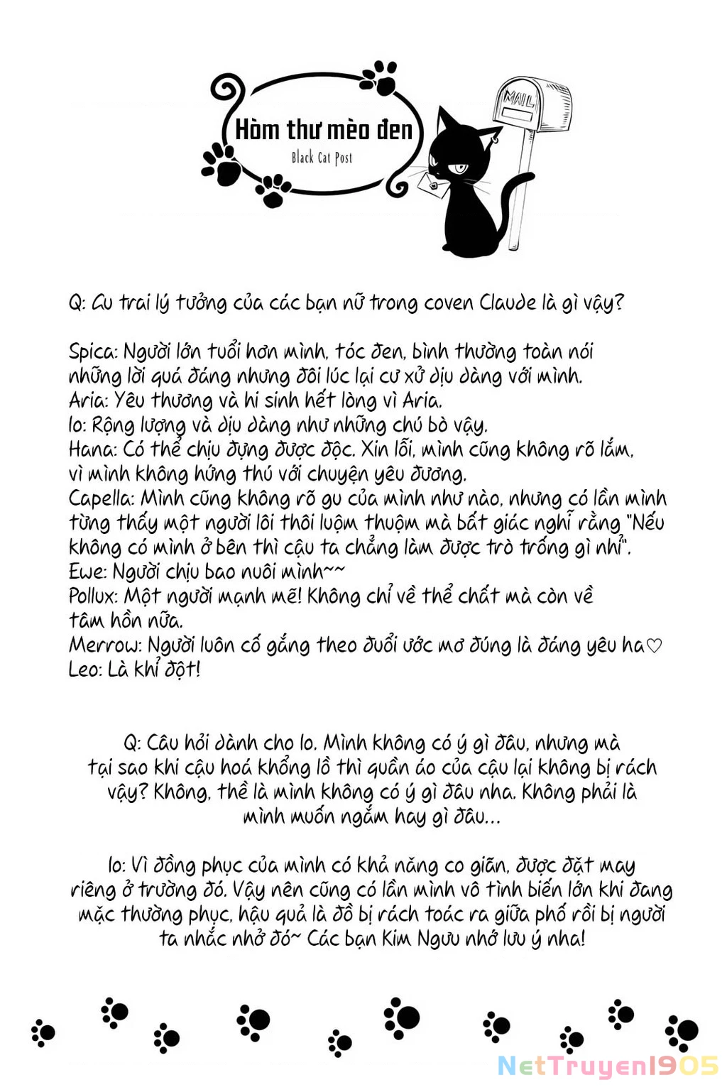 Hắc Miêu Và Lớp Học Phù Thủy Chapter 27.5 - 3