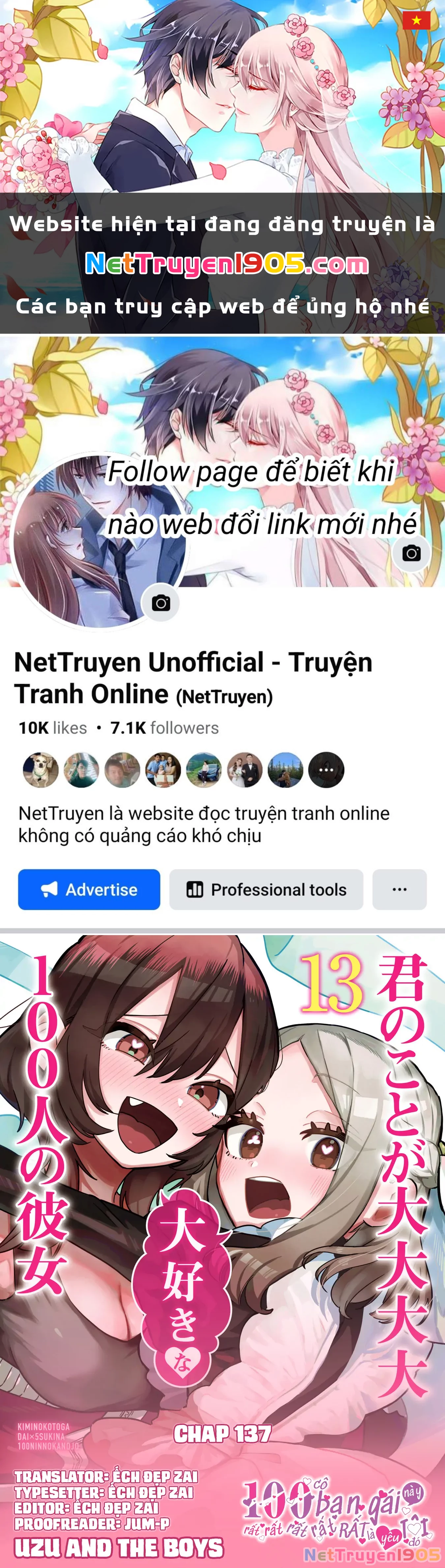 Kimi No Koto Ga Dai Dai Dai Dai Daisuki Na 100-Ri No Kanojo Chapter 137 - 1