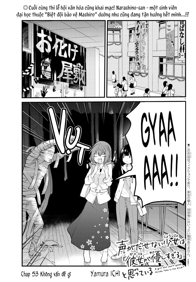 Cô bạn bị mất đi giọng nói luôn nghĩ rằng "Cậu ấy dịu dàng thật đấy" Chapter 53 - 2