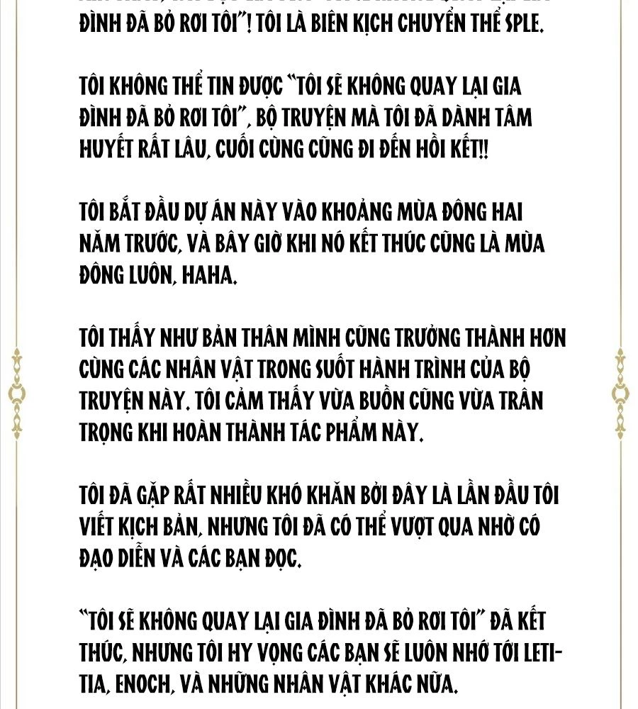 Không Bao Giờ Trở Về Gia Đình Đã Bỏ Rơi Tôi Chapter 89 - 114