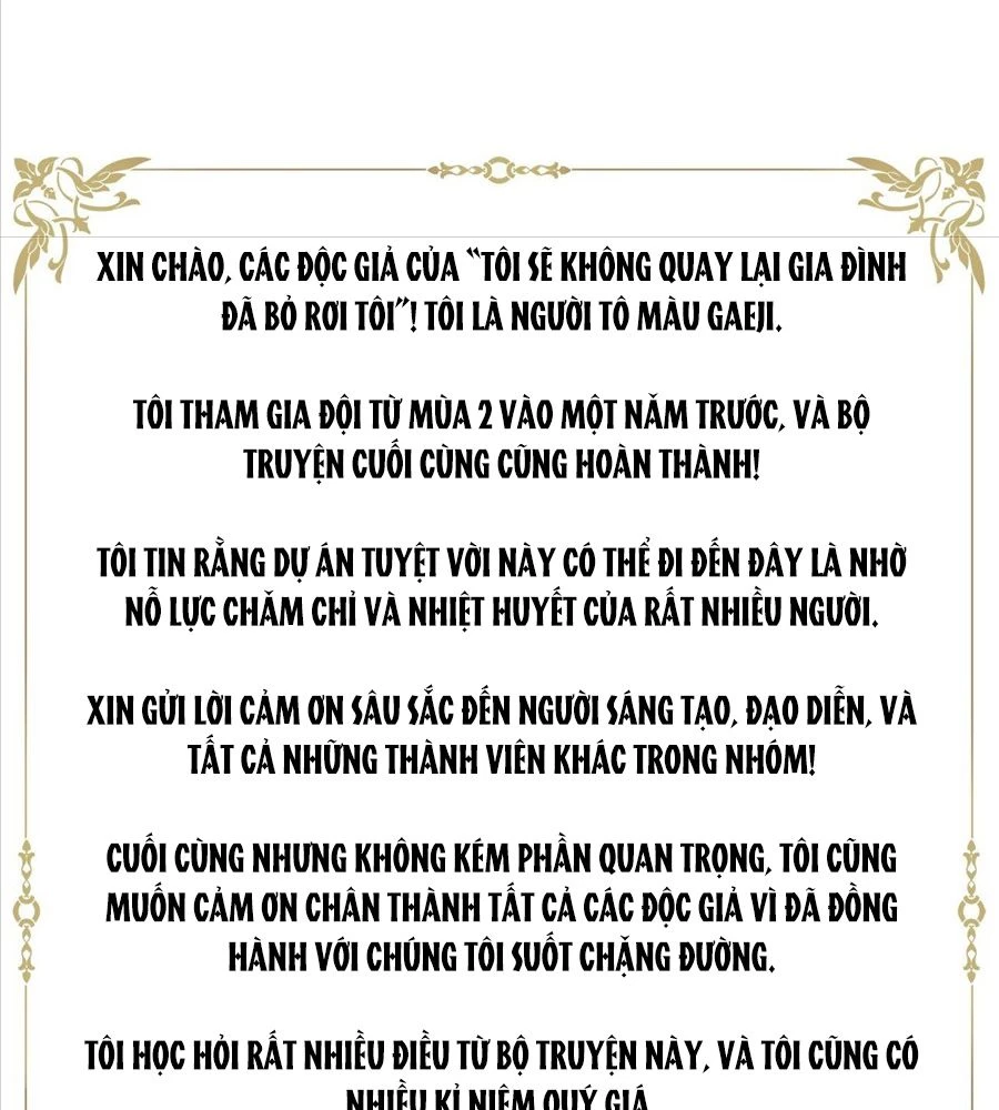 Không Bao Giờ Trở Về Gia Đình Đã Bỏ Rơi Tôi Chapter 89 - 117