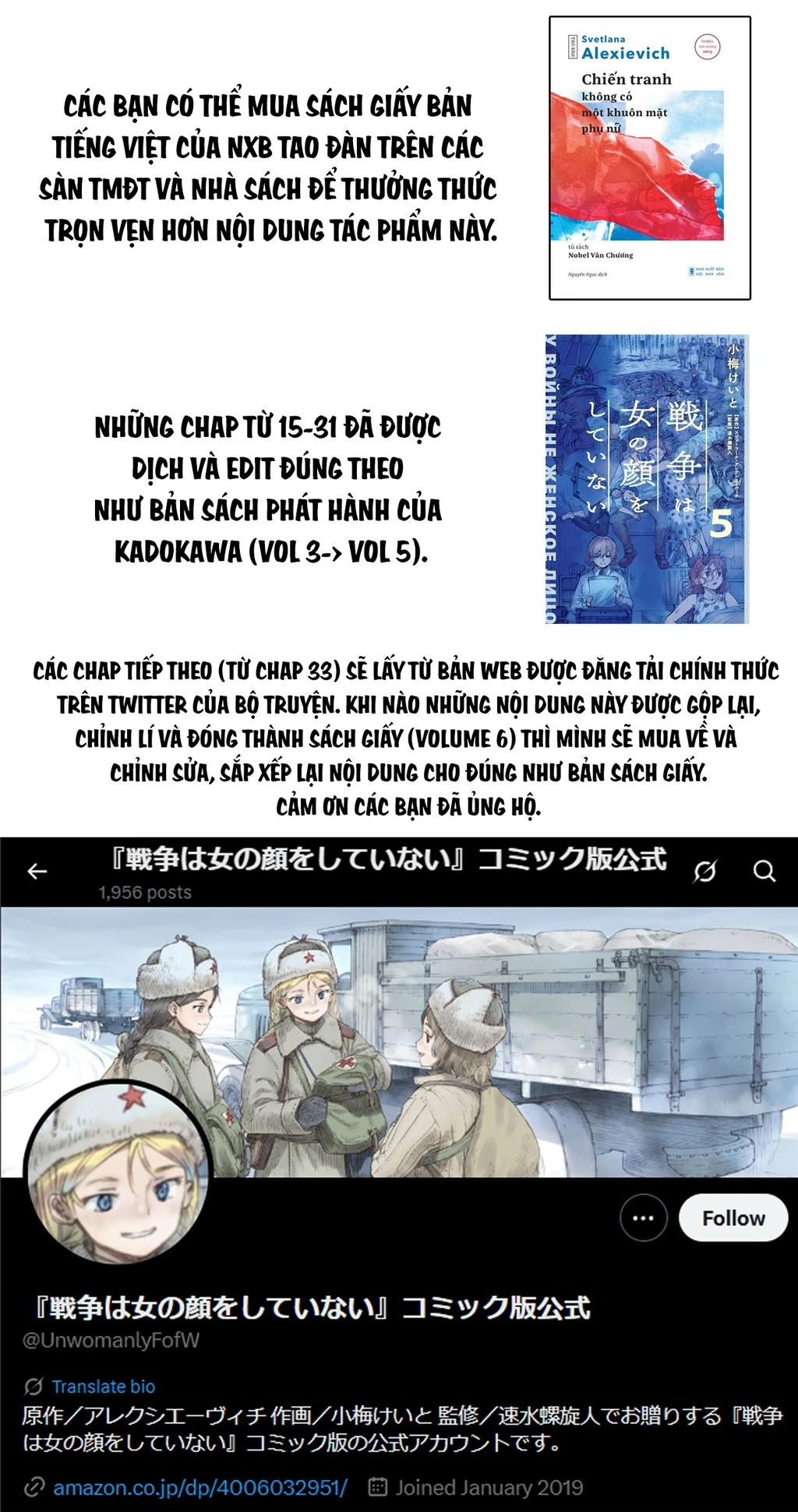 Chiến Tranh Không Có Một Khuôn Mặt Phụ Nữ Chapter 33.1 - 2