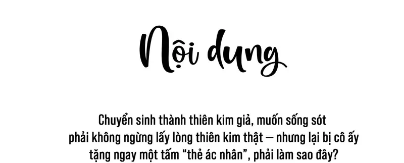 Sau Khi Xuyên Không Thành Thiên Kim Giả, Ta Lấy Lòng Thiên Kim Thật Sống Qua Ngày Chapter 0 - 5